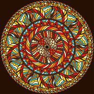Ethnic background design with hand drawn ornament N5