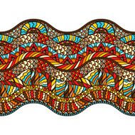 Ethnic seamless pattern with hand drawn ornament