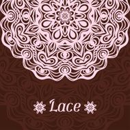 Background with hand drawn ornamental round lace doily N4