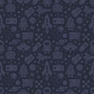 Sci-fi retro pattern N4