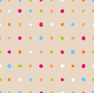 Hand Drawn Polka Dot Seamless pattern - Baby card background