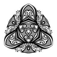 Vector Beautiful Deco Black Triangle N10