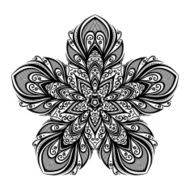 Vector Beautiful Deco Black Star N17
