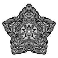 Vector Beautiful Deco Black Star N18