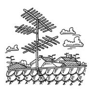 House Roof Antenna Drawing