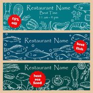 Set discount fliers for fish restaurants