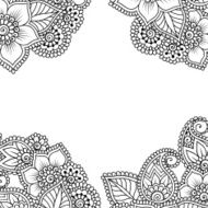 Flower vector ornament frame N4