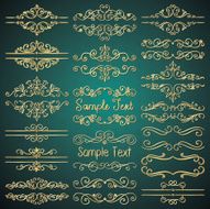 Vector Golden Royal Luxury Dividers Frames Swirls