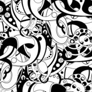 Vector Seamless Monochrome Abstract Pattern N8