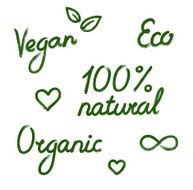 Handwritten labels