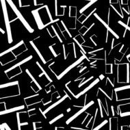 Doodle pattern of typographic symbols