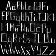Vector hand drawn doodle alphabet N2