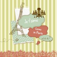 Cute scrapbook elements in French style N2