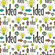 Seamless pattern with idea concept