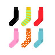 Set colorful socks Vector illustration accessories clothing