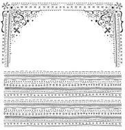 Hand Drawn Wintery Design Elements with Stars and Snowflakes