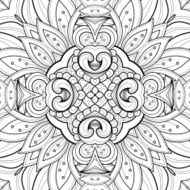 Vector Seamless Abstract Black and White Tribal Pattern N79