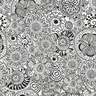 Seamless floral doodle background pattern in vector N9