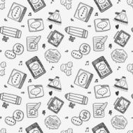 seamless doodle communication pattern N45