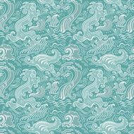 Sea waves Seamless background N5