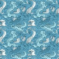 Sea waves Seamless background N6