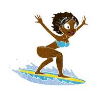 Cartoon Surfer Girl N33