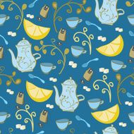 Seamless pattern Tea time