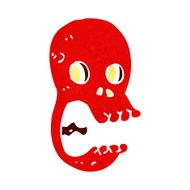 funny cartoon skull N71