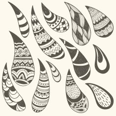 Vector Paisley Design Elemenets