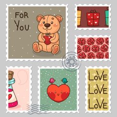 Romantic stamp