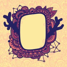 Card with ornate frame