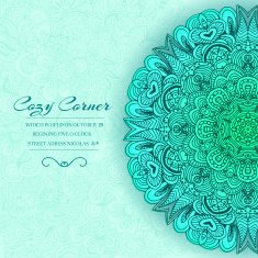 Hand drawn abstract background ornament illustration Vector decorative invitation design N2