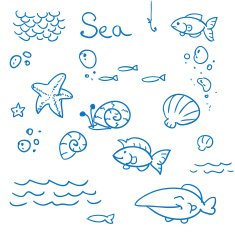 Sea icon set N2