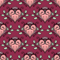 Seamless Pattern with Hearts Valentine's Day