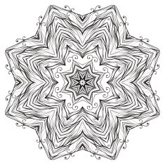 Round mandala kaleidoscopic lace ornamental background N7