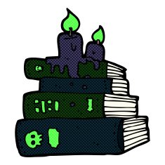 comic cartoon spooky old books N3