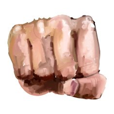 painted fist
