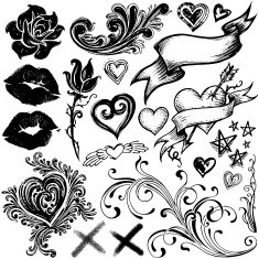 Freehand Elements with Kisses