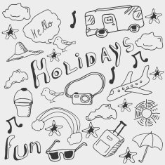 Holiday's doodle set