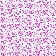 Pattern with hand painted hearts N32