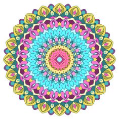 bright colored hand-drawing ornamental abstract lace vector background