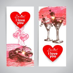 Set of Valentine's Day banners