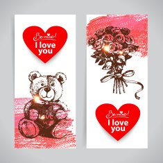 Set of Valentine's Day banners N2