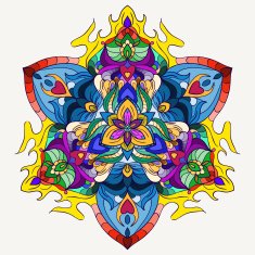 bright colored hand-drawing ornamental abstract background N4