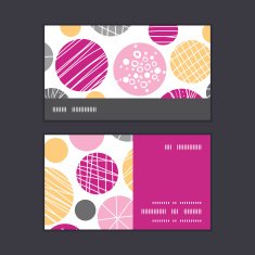 Vector abstract textured bubbles horizontal stripe frame pattern business cards N2