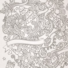 New Year sketch background