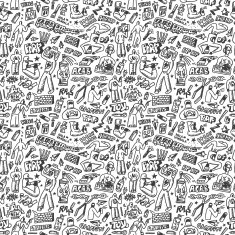 rap hip hop graffiti - seamless background