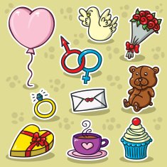 first set of Valentine's icons