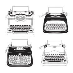 Hand Drawn Typewriters