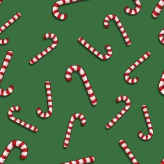 Vector Christmas Candy Canes Pattern N3